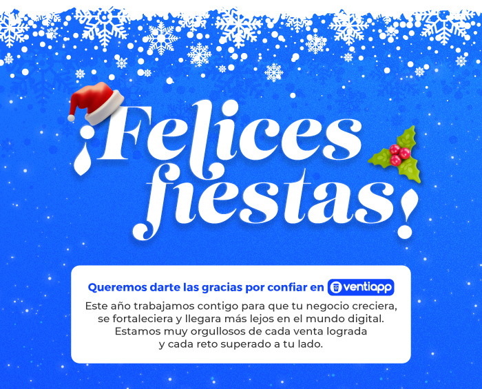 ¡FELICES FIESTAS! Queremos darte las gracias por confiar en Ventiapp 💙