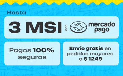 Hasta 3 MSI con Mercado Pago | Pagos 100% seguros | Envío gratis en pedidos mayores a $ 1249
