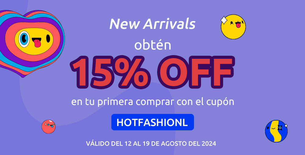 New Arrivals.  Obtén 15% 0FF en tu primera compra con el cupón: HOTFASHIONL