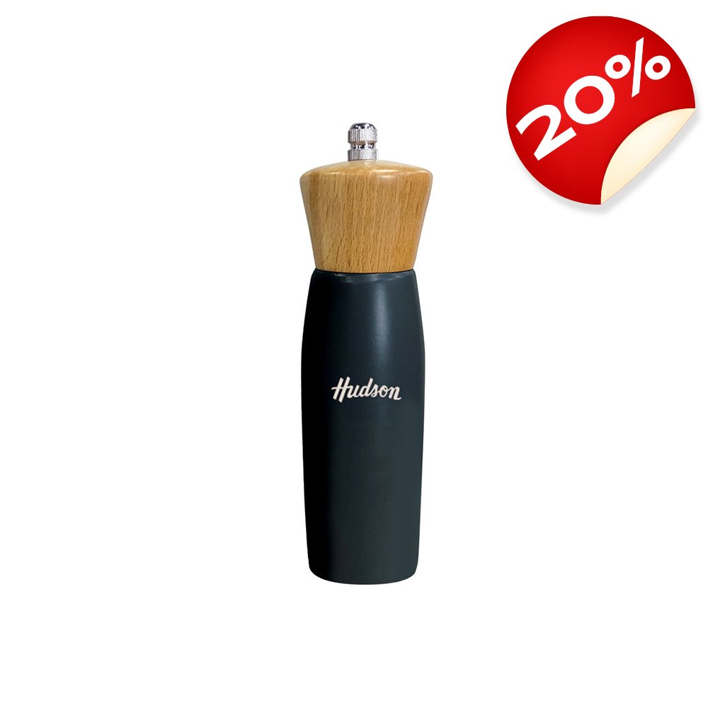 Molinillo De Madera Hudson Laqueado Color Negro 20 Cm