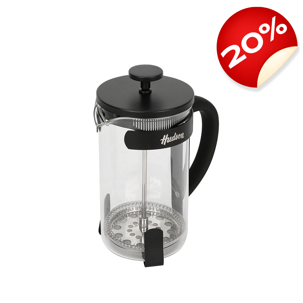 Cafetera Vidrio Acero Inoxidable Prensa Francesa 800ml Negra