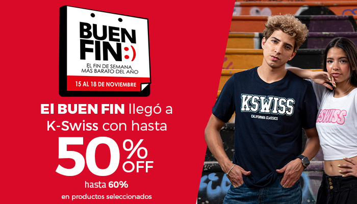 El buen fin llegó a Kswiss con hasta 50% OFF hasta 60% en productos seleccionados