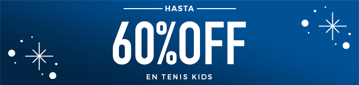 hasta 60% OFF en Tenis Kids