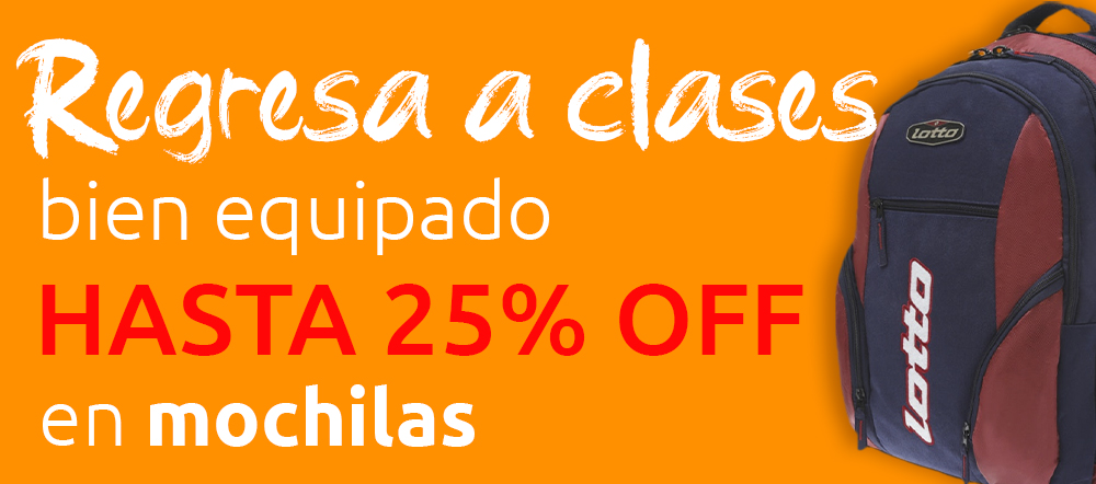 Regresa a clases bien equipado hasta 25% off en mochilas