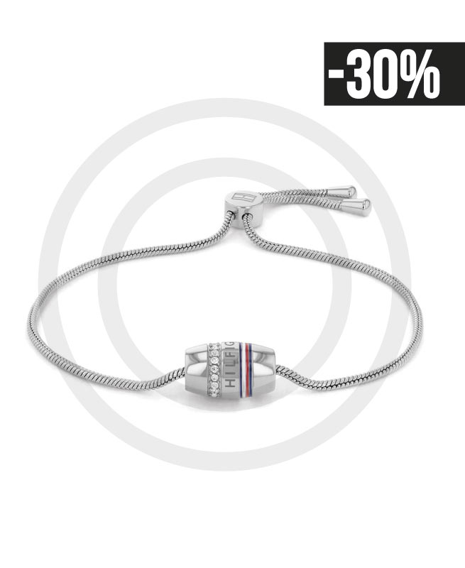 Pulsera Tommy Hilfiger Mesh Charm Plateado para Mujer